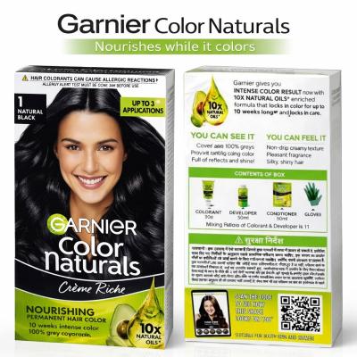 GARNIER COLOR NATURAL BLACK PARMANENT HAIR COLOR